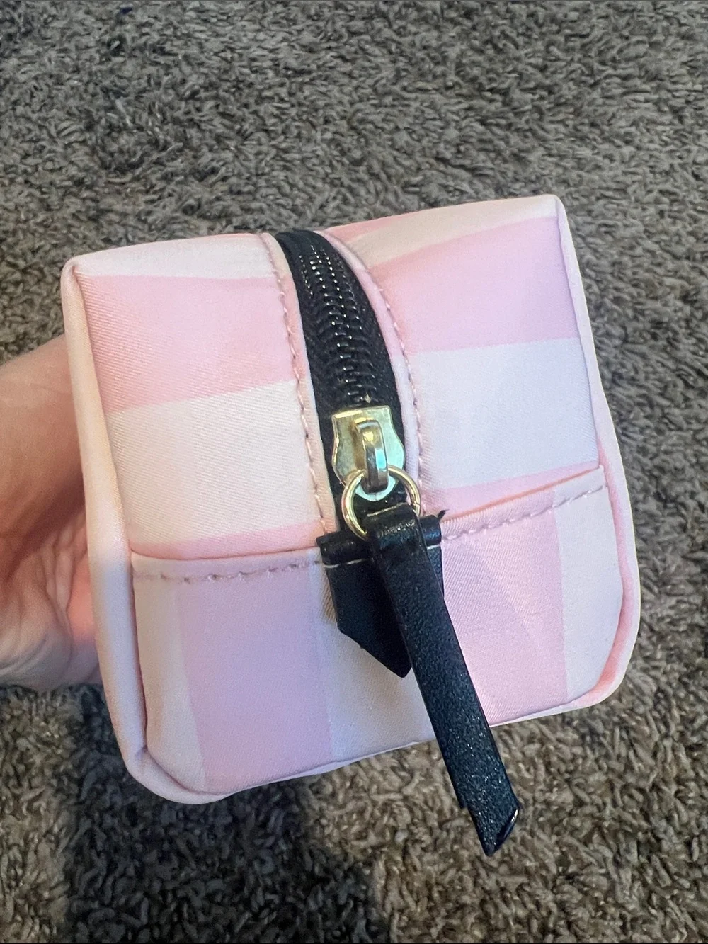 Polyester cosmetic pouch, Victoria's Secret Heritage Stripe